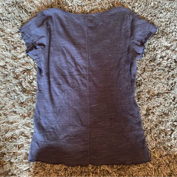 Navy Heather Ribbed Top - Picture 4 of 4